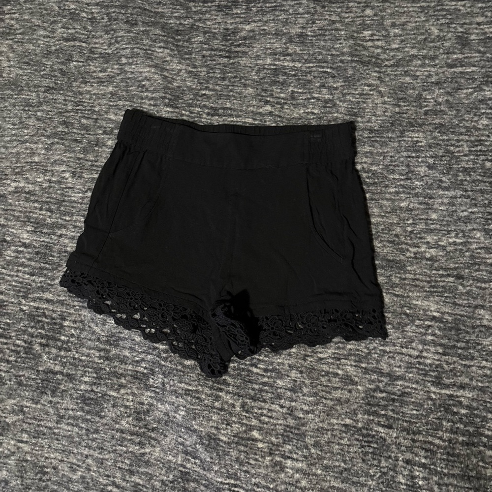 Express Black Lace Trim Women's Shorts